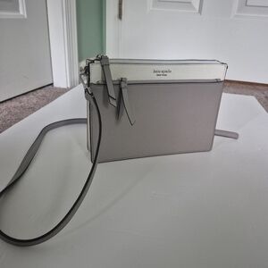 Kate Spade Cameron Street Crossbody Bag Grey And White